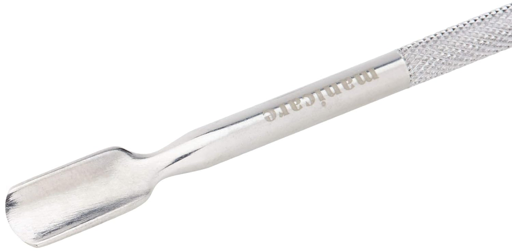 Împingător de cuticule și curățător de unghii, instrument profesional pentru manichiură/pedichiură, cu capete duble, oțel inoxidabil, perfect pentru cuticulele crescute excesiv, curăță sub/în jurul unghiei, îndepărtează oja