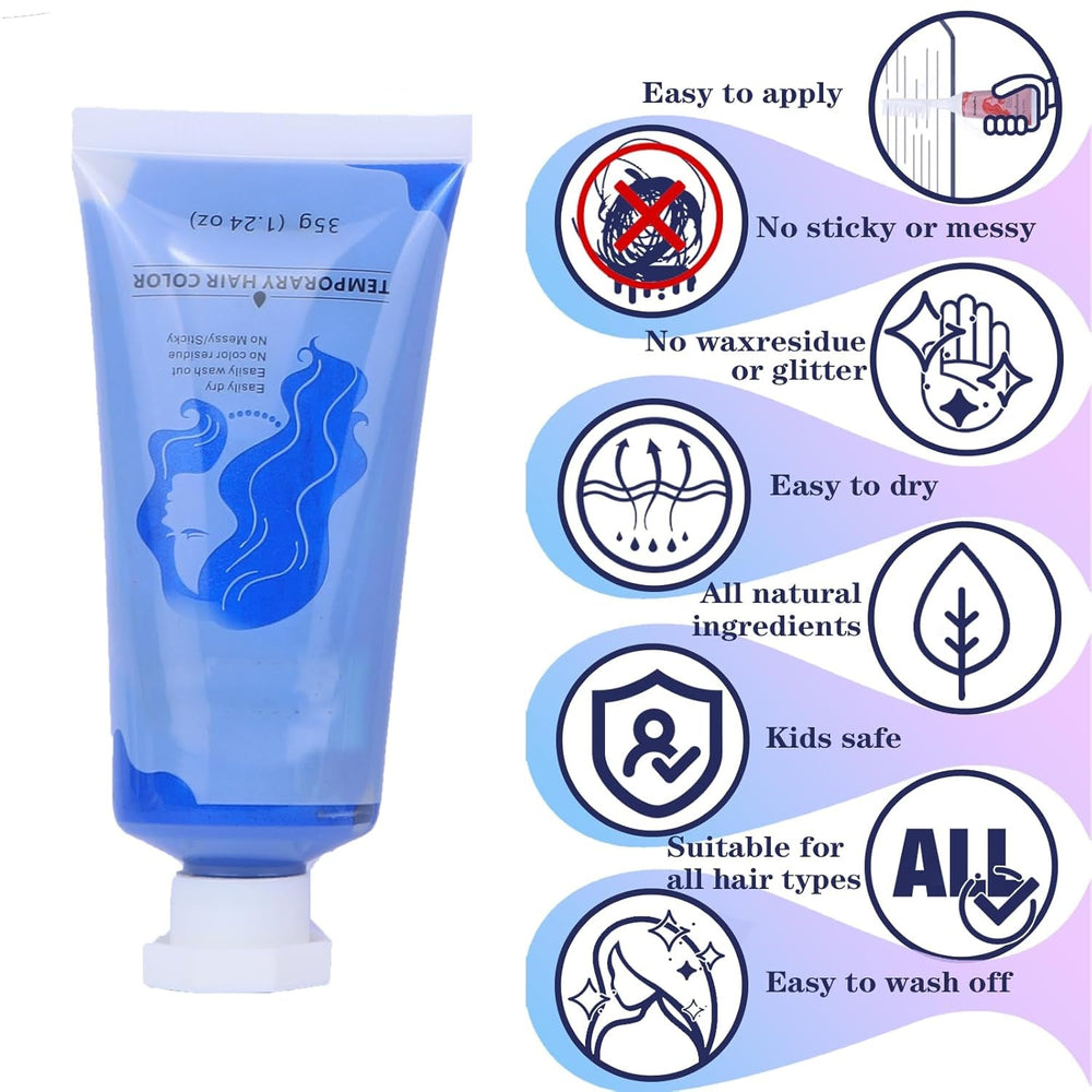 COLAYERIST Craie à Cheveux 4 Couleurs Craie à Cheveux pour Filles Adultes Ensemble de Teinture pour Cheveux Temporaire pour Enfants Craie à Cheveux Lavable Non Toxique Cadeaux pour Filles 6 7 8 9 10 11 12 13 Ans Naty Shop