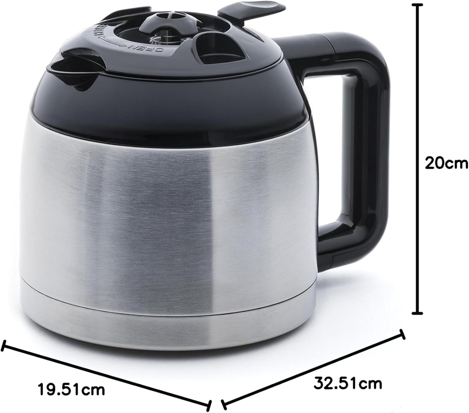 SYBF-CM025 Cafetière chaude, acier inoxydable, 1,2 litres, acier inoxydable
