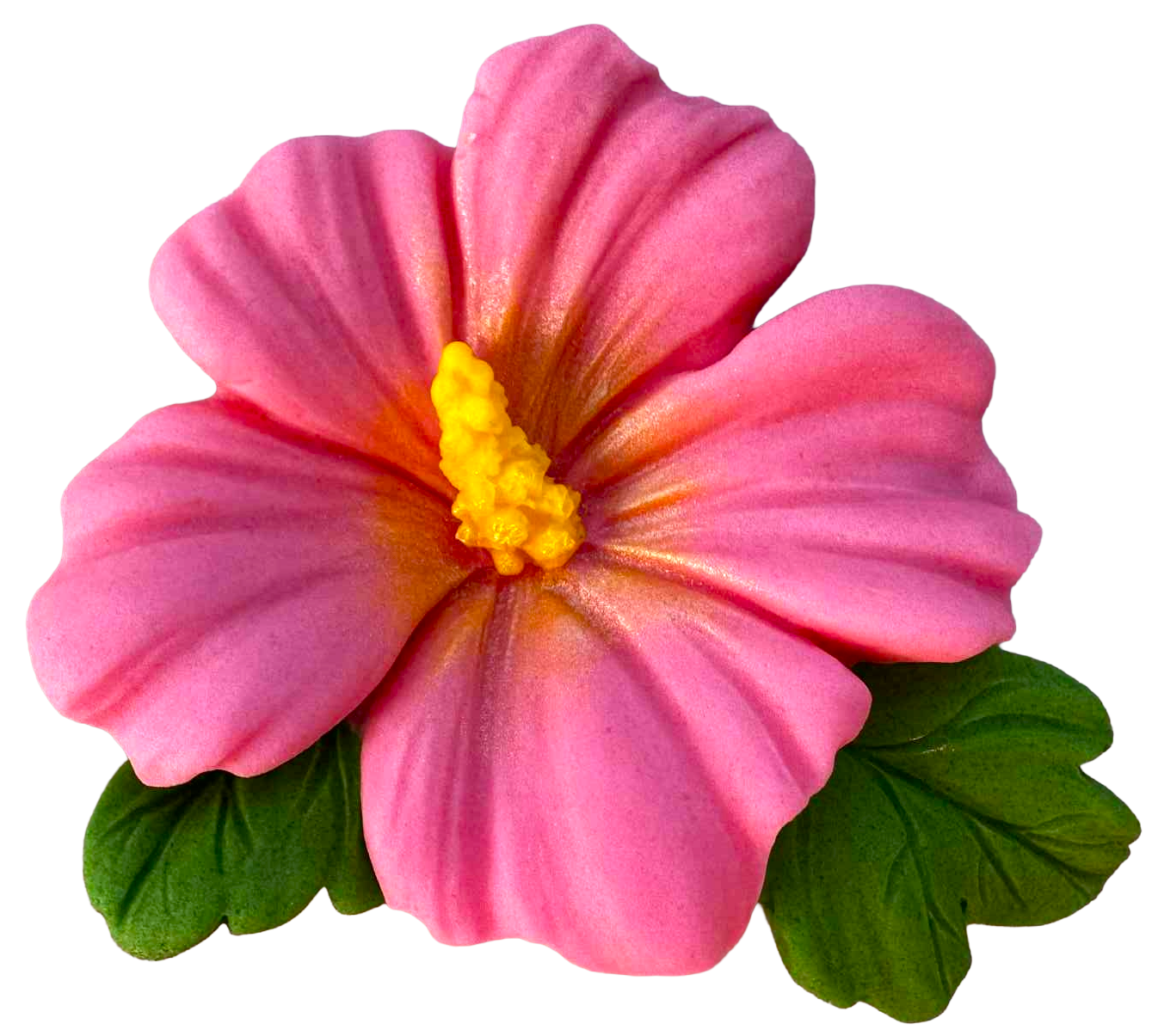 Fleur d'hibiscus comestible – 9,5 cm, décoration pour gâteaux