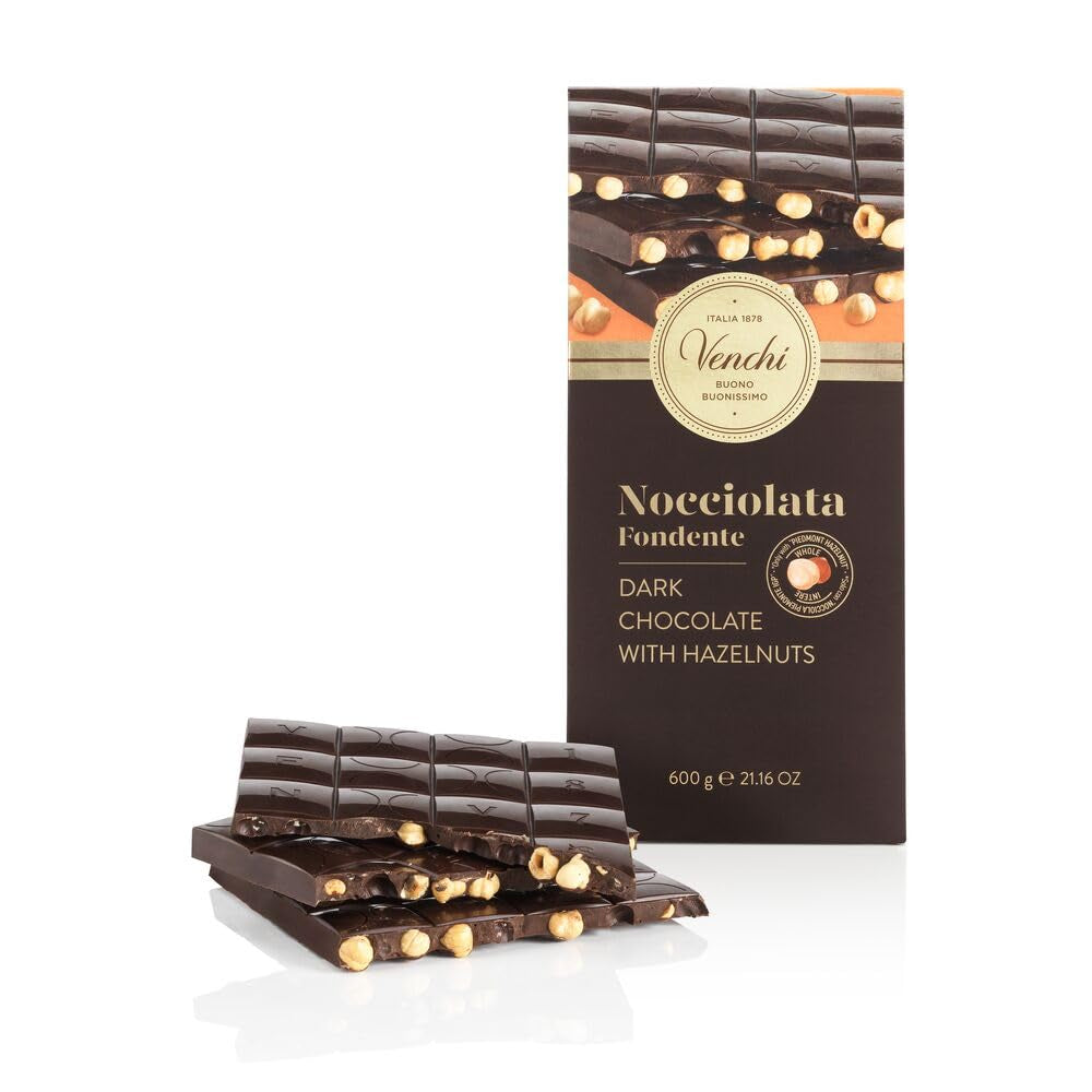 Venchi - Maxi Barre de Chocolat Blanc, Salée, 600g, Sans Gluten, Sans Colorants Artificiels et Sans Conservateurs