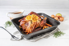 Zenker Xxl-Brat- Und Auslaufform (40 X 8 X 34 Cm) CUISSON SPÉCIALE, Rechteckige Ofenform Mit Antihaftbeschichtung, Backblech Für Krosse Braten & Saftige Aufläufe (Farbe: Schwarz), Menge: 1 Stück Moules et plateaux pour la cuisson Naty Shop