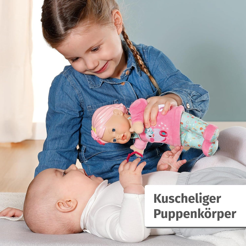 BABY born for babies Fee, Puppe mit weichem Körper und Fingertaschen in den Armen, 26 cm große Handpuppe, 834695 Zapf Creation