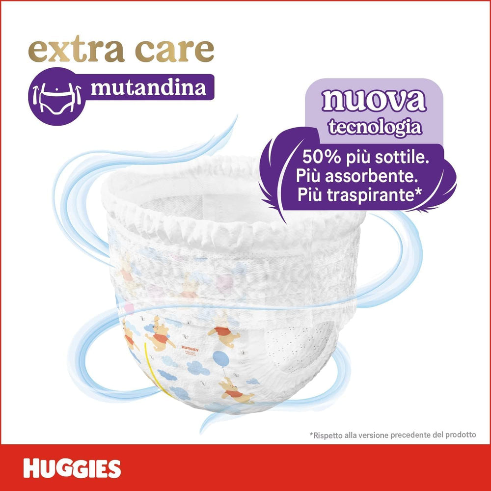 Couches Huggies Extra Care, ultra absorbantes, taille 5 (12-17 kg), 68 pièces