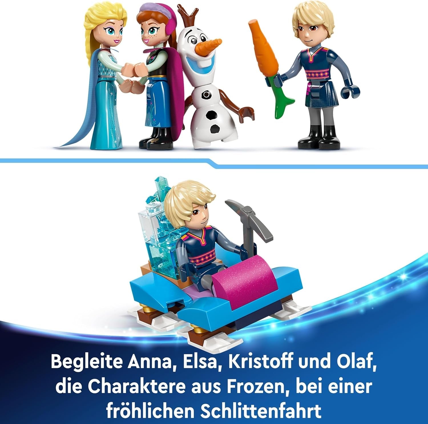 LEGO Ç€ Disney Frozen Le palais d'hiver d'Elsa, ensemble de construction et de jeu pour enfants avec palais modèle et figurines d'ELSA et Anna, cadeau pour filles, garçons et cinéphiles à partir de 6 ans 43244 Jeux de construction Besuche den LEGO-Store
