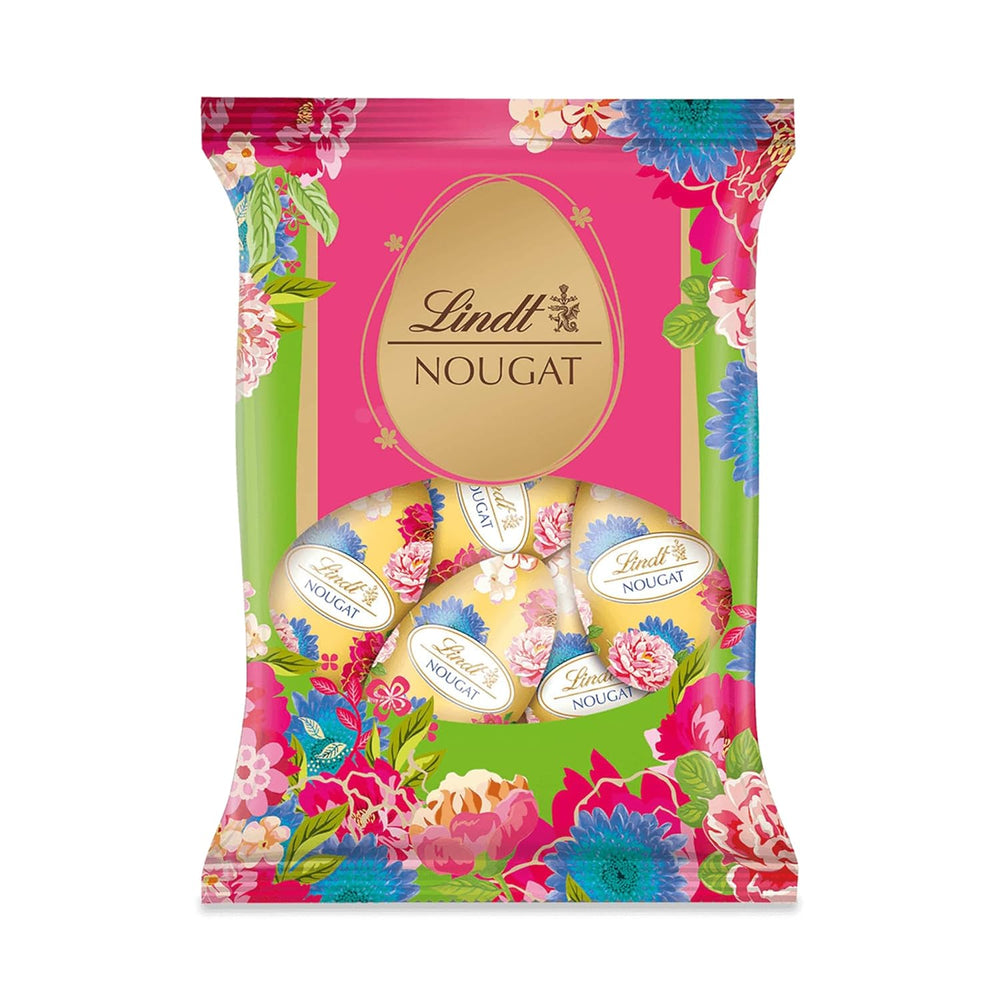 Oeufs Lindt Nougat Edition Fleur 90g | Nougat aux noisettes au chocolat au lait fin | Oeufs de Pâques de conception de printemps | Chocolat de Pâques | Oeufs en chocolat | Cadeau de chocolat | Idée cadeau