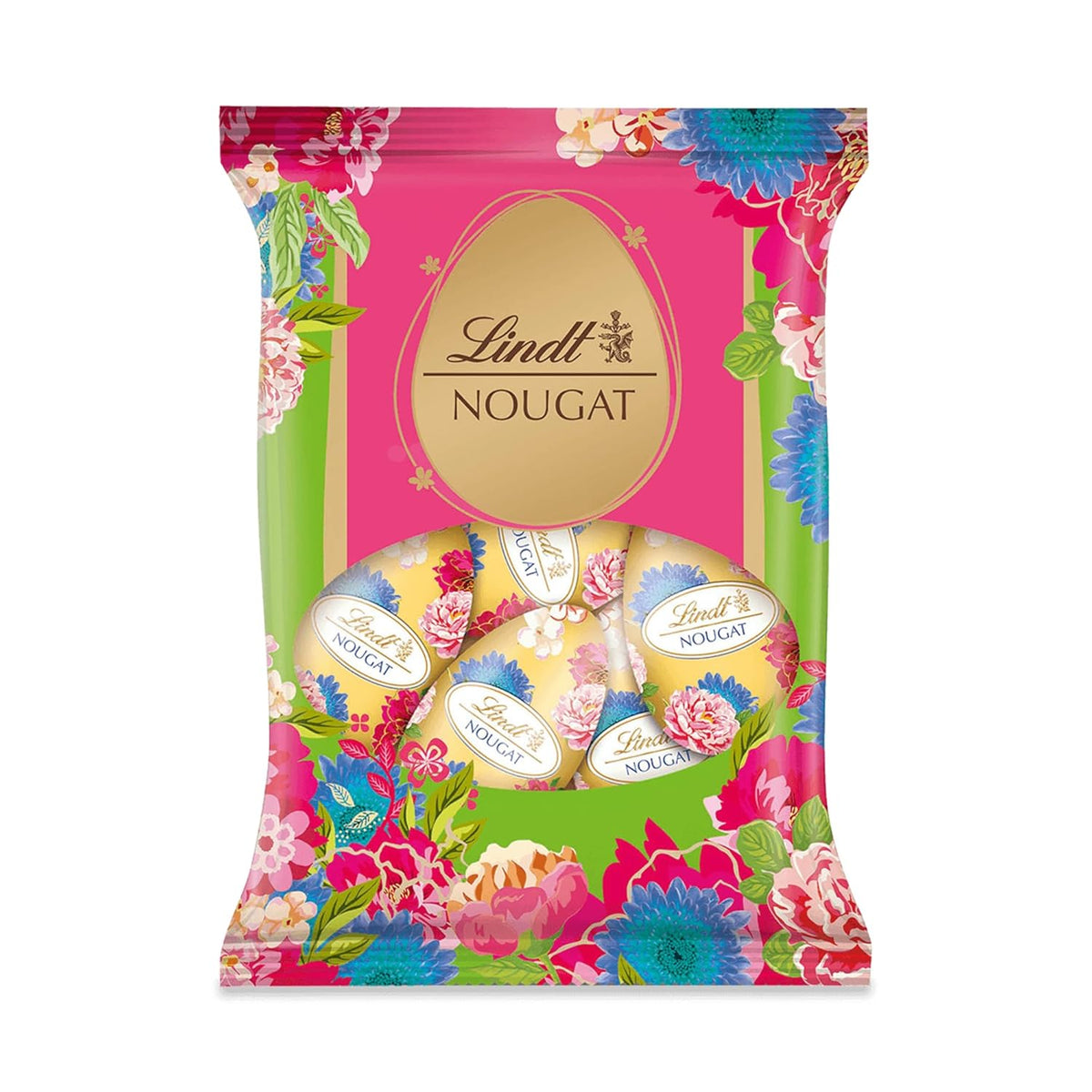 Oeufs Lindt Nougat Edition Fleur 90g | Nougat aux noisettes au chocolat au lait fin | Oeufs de Pâques de conception de printemps | Chocolat de Pâques | Oeufs en chocolat | Cadeau de chocolat | Idée cadeau
