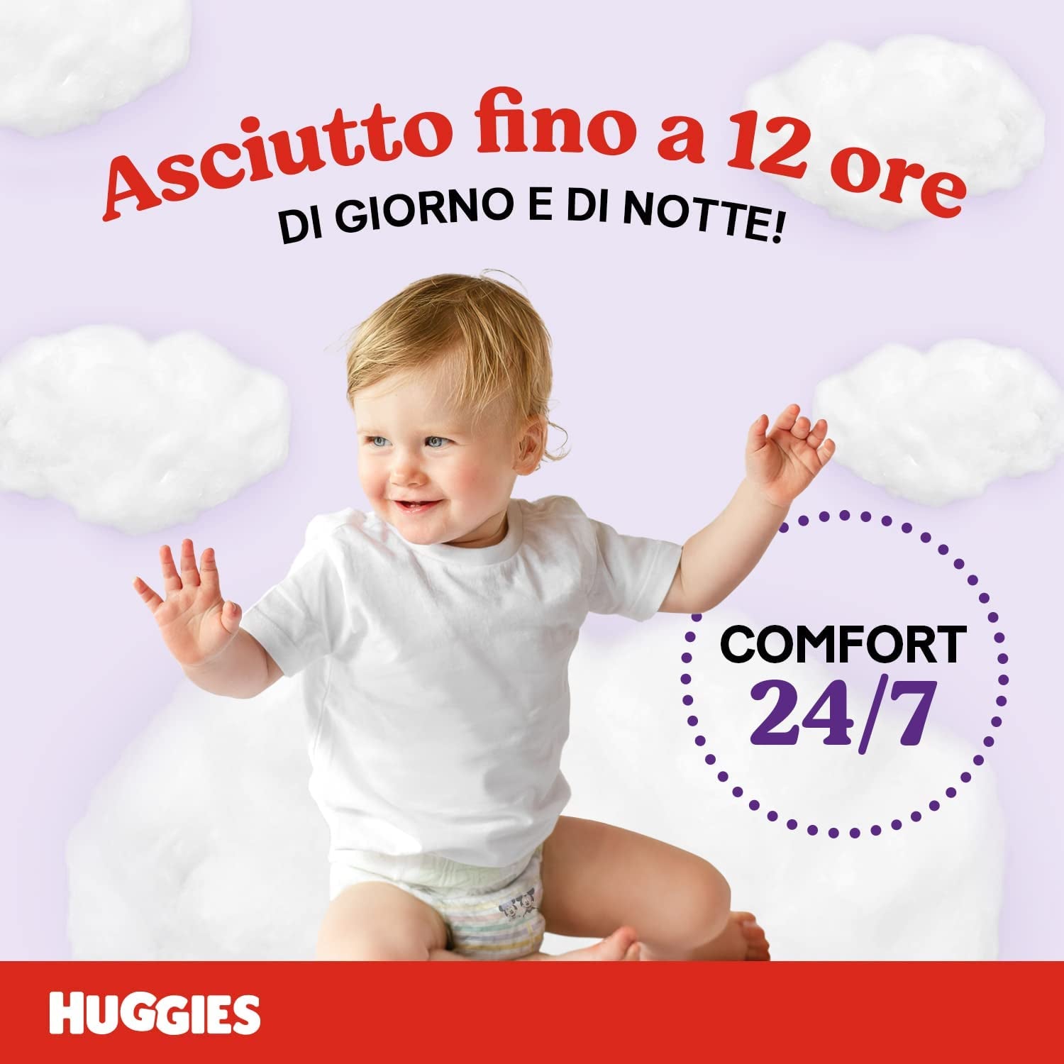 Couches Huggies Ultra Comfort, taille 4 (9-14 kg), paquet de 72 couches