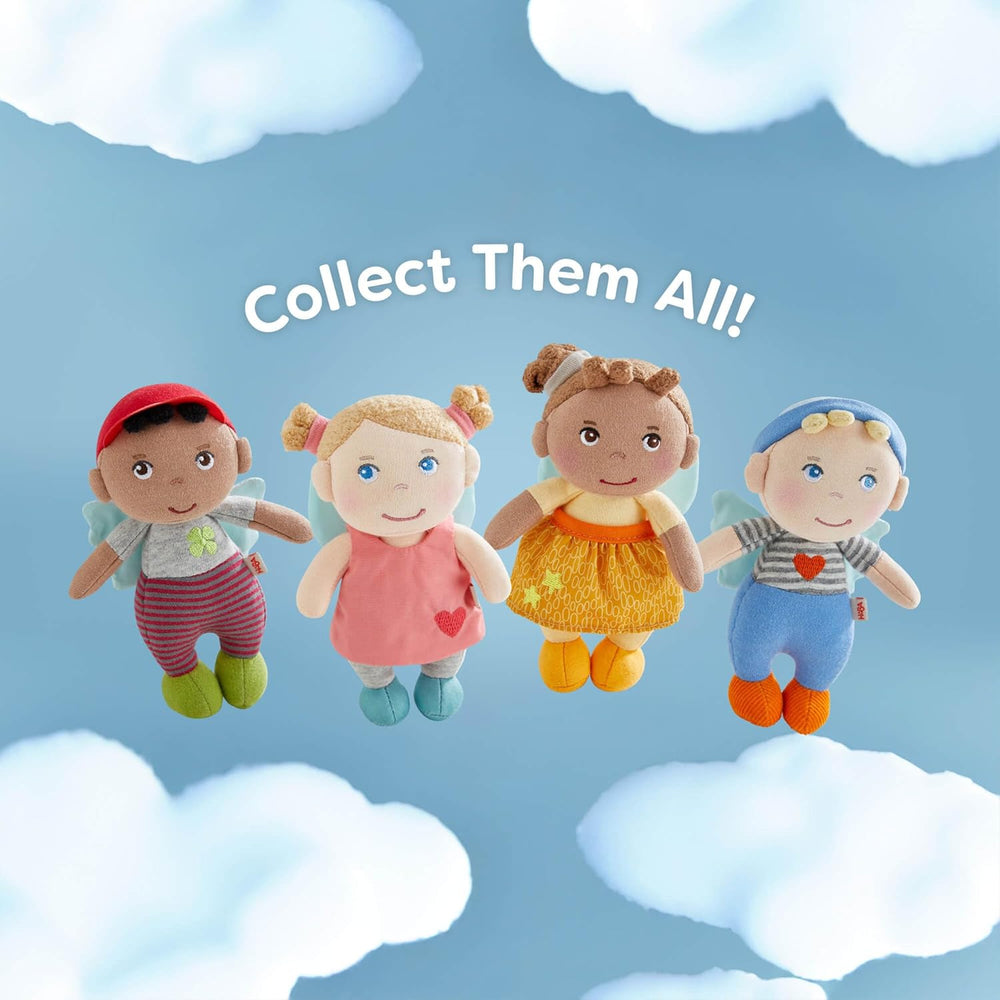 HABA Schutzengel Lore – Kuscheliges Stoffpüppchen (15 cm), perfektes Willkommensgeschenk für Babys & Kleinkinder – Waschbar bei 30 °C – 2011870001