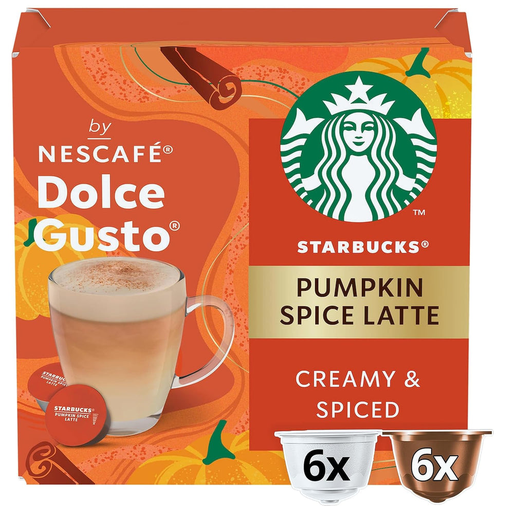STARBUCKS Pumpkin Spice Latte de Nescafé Dolce Gusto, Dunkle Röstung, Kaffeekapseln 6 x 12 (72 Kapseln)