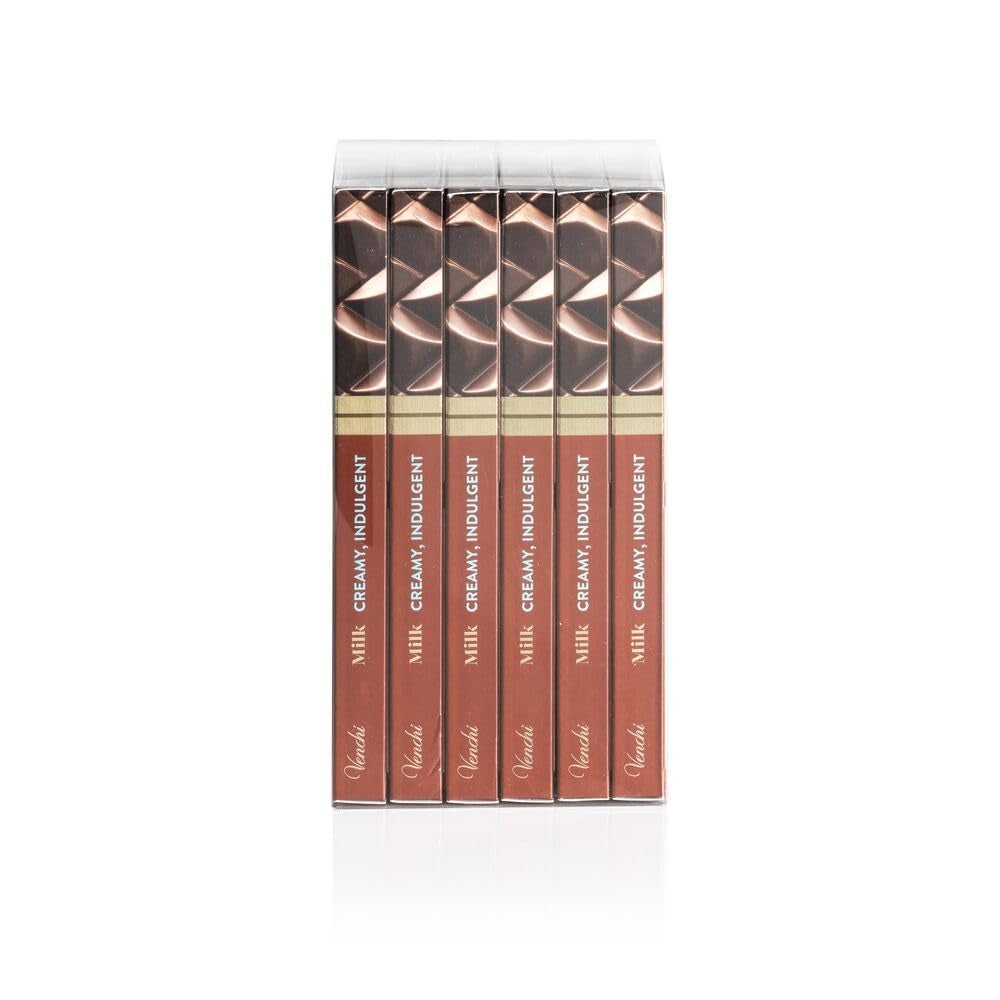 Venchi - Lot de 6 Barres de Chocolat au Lait Assorties, 468g - Sans Gluten - Idée Cadeau