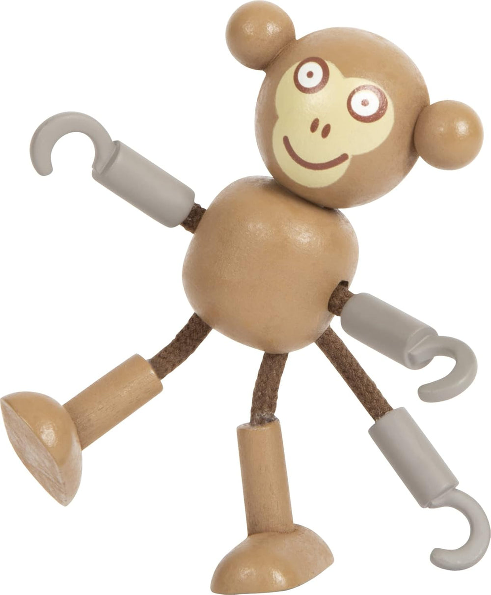 Poupées pirates en bois flexibles Small Foot, 5 pirates et 1 singe, détaillées et flexibles, à partir de 3 ans, 12412