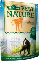Dehner Best Nature Katzenfutter Multipack, Nassfutter, pour ausgewachsene Katzen, je 2 x Kalb / Wild / Huhn / Kaninchen, 8 x 85 g Sachet (680 g)
