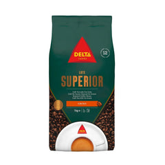 Delta Cafés Superior boabe de cafea, 1 kg Cafea Naty Shop Überlegenes Set