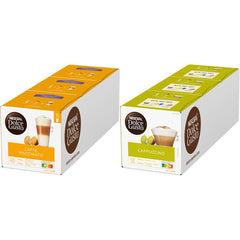 Latte Macchiato Vorratsbox 90 Kaffeekapseln (Espresso aromatique, 3-Schichten -Köstlichkeit aus feinem Milchschaum & Cappuccino