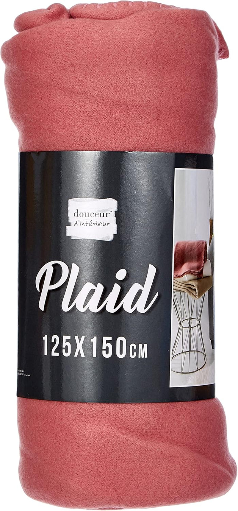 Douceur D'Intérieur, Couverture polaire Milou vieux rose, 125 X 150 Cm Douceur d'Intérieur Lits et Couvertures
