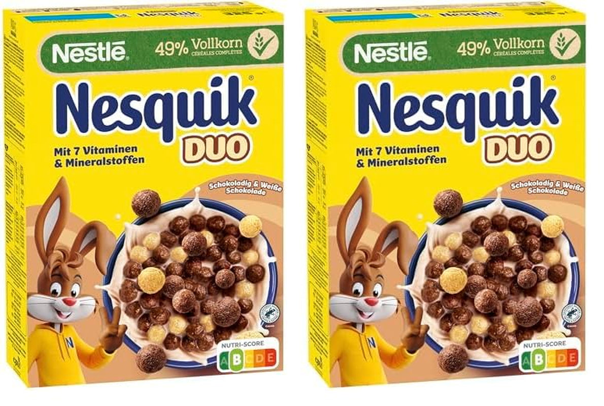 NESTLÉ Duo Cereals, Braune Und Weiße Schoko Cerealien Mit Vollkorn (1 X 325 G) Cereale Naty Shop 2.28 Kg (2Er Pack)