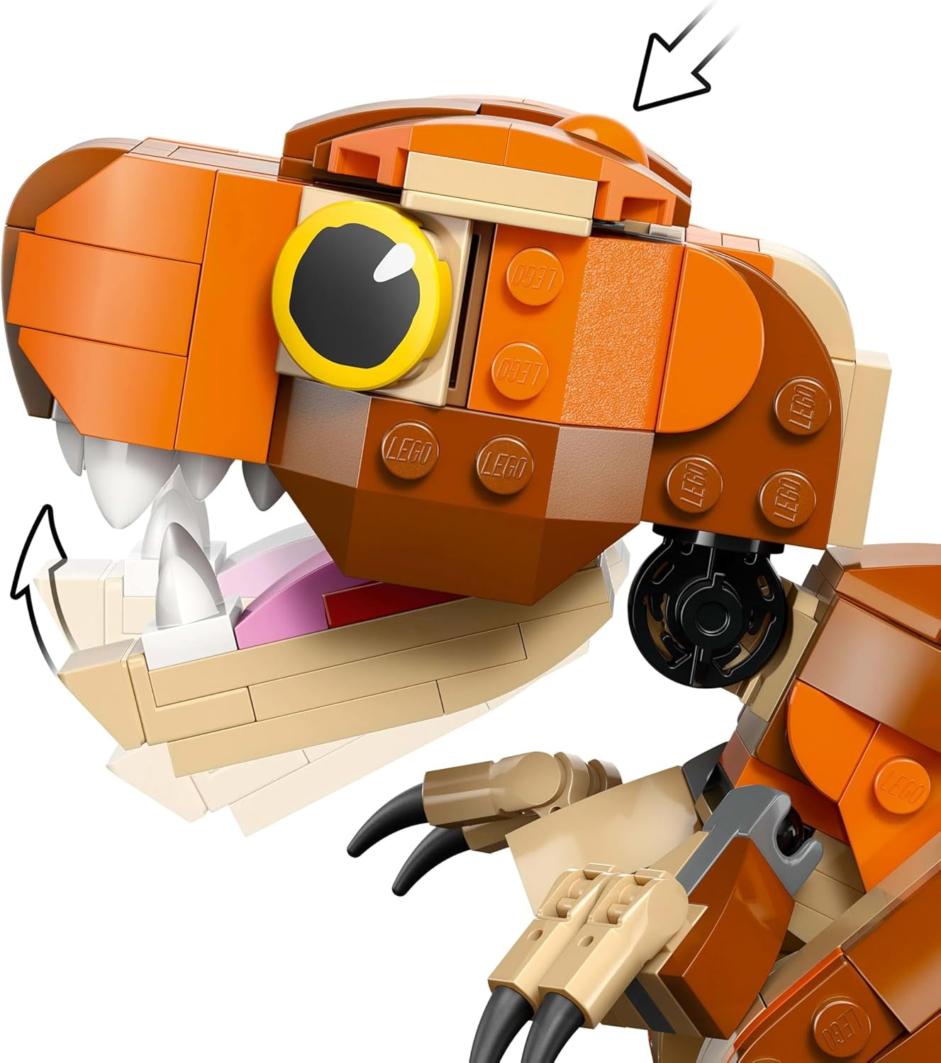 LEGO Jurassic World Little Eatie : jouet de construction T.Rex pour garçons et filles de 7 ans, ensemble de construction de dinosaures, modèle cadeau pour enfants avec bouche, tête et queue mobiles 76967 Jeux de construction Besuche den LEGO-Store