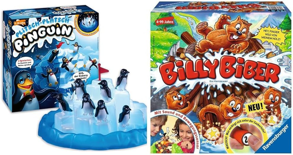 Ravensburger 21325 - Pingouin de Plitsch Platsch - grand facteur de dextérité amusant pour les enfants et les adultes - classique pour 1 à 5 joueurs à partir de 4 ans - cadeaux d'anniversaire