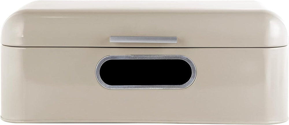 ECHTWERK Lot de 3 Corbeilles à Pain en Métal Rétro avec Fenêtre et Couvercle Élégantes Boîtes de Rangement Capacité 1,4 L Rouge Boîtes de Conservation des Aliments Naty Shop Crème Grande Fenêtre Unique