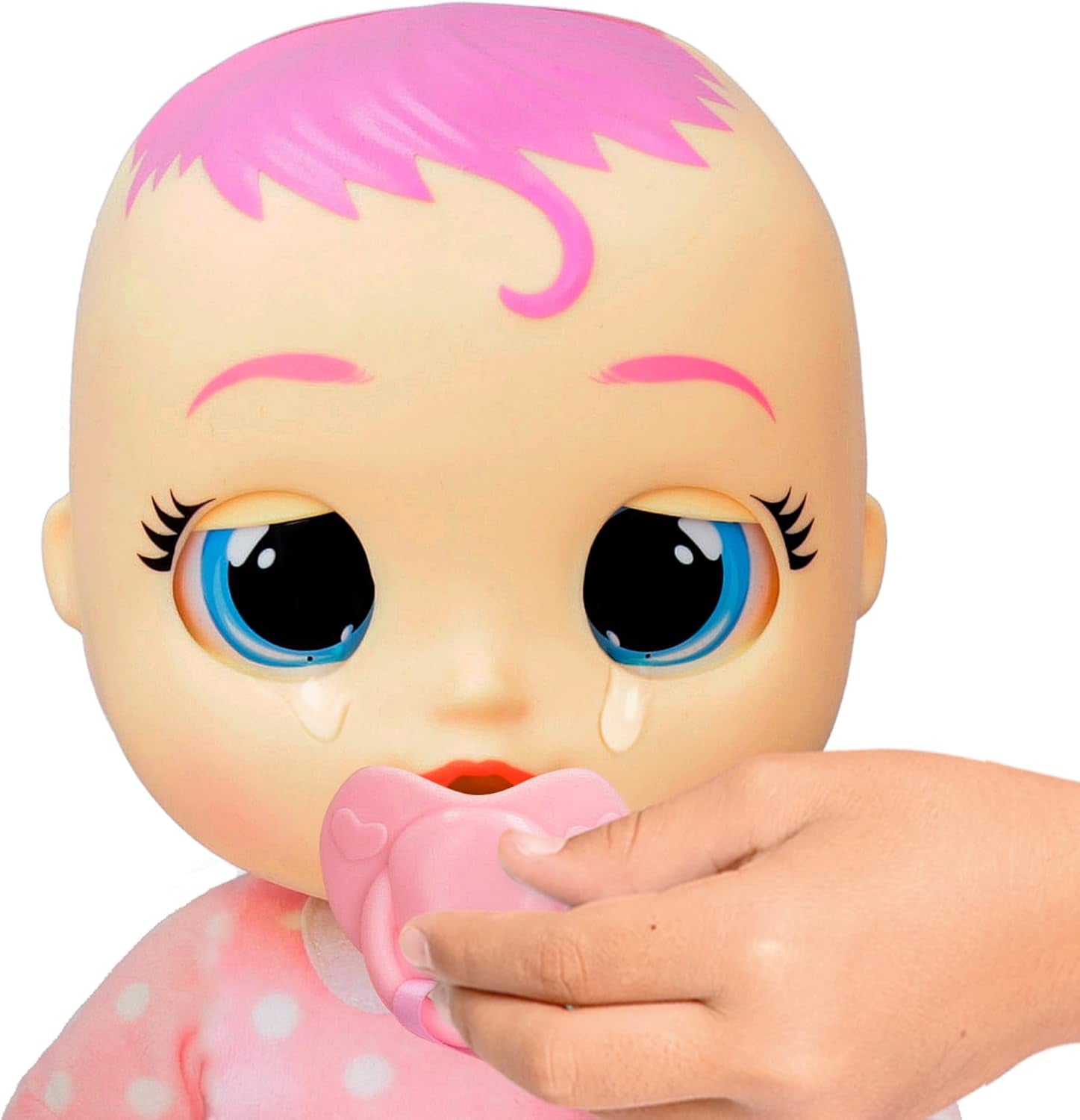 Cry Babies Magic Tears Newborn Coney-Deluxe poupée interactive nouvelle poupée avec un brassard magique, le vrai bébé est là pour bébé. -Jouets cadeaux pour les enfants à partir de 18 mois