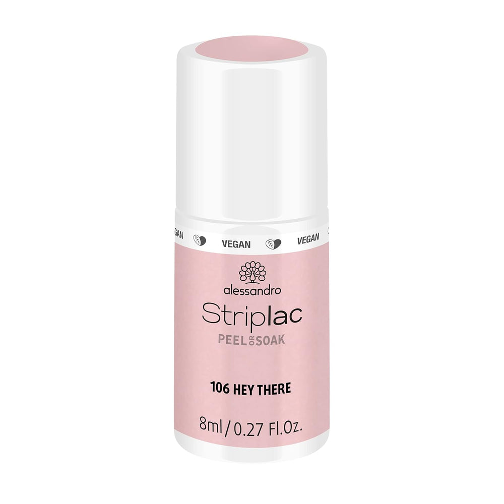 alessandro Striplac UV-Nagellack Flat White – Facile et facile à utiliser – Application facile grâce à la technologie Peel-Off – Vegan et sans alcool – 8 ml