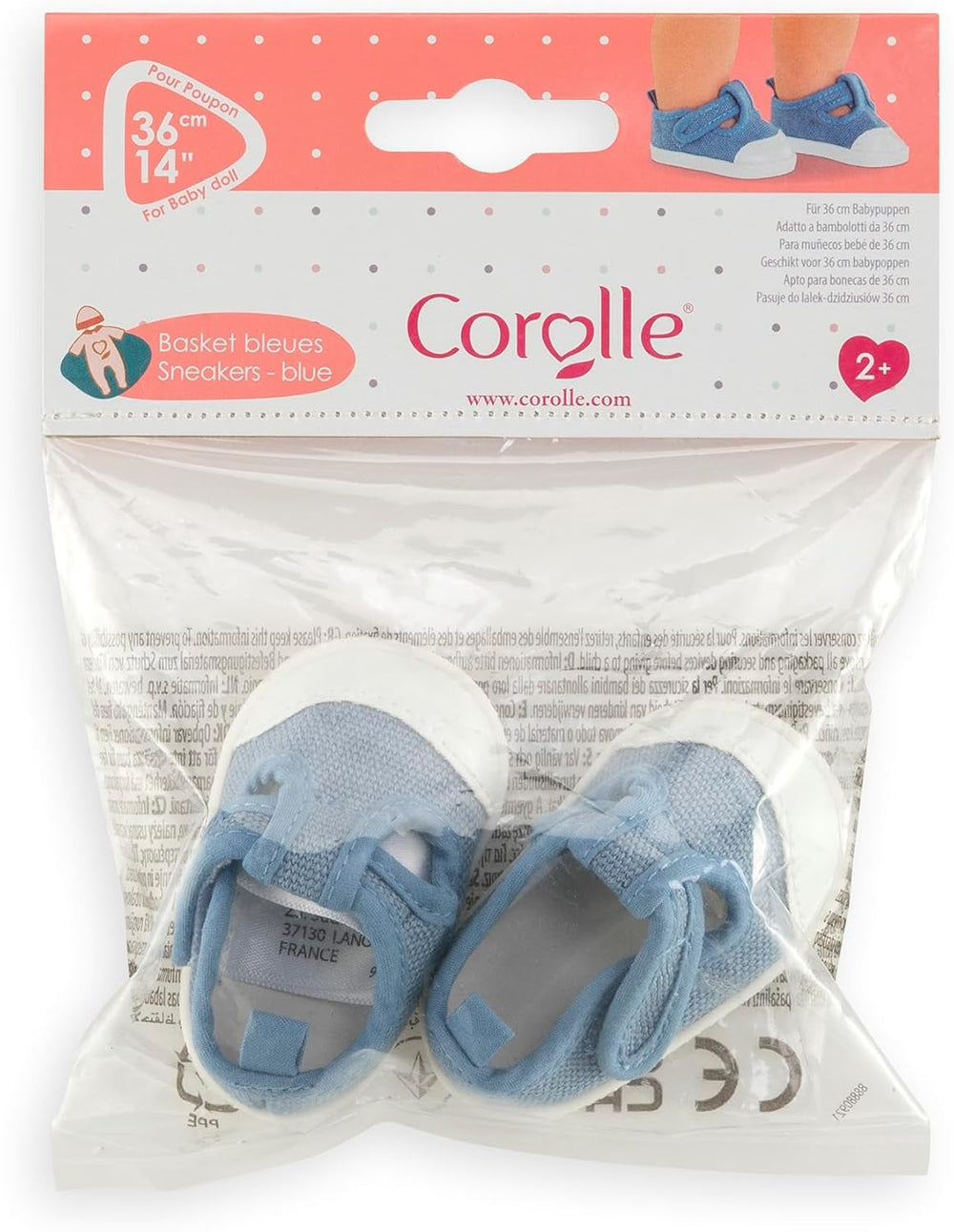 Corolle Mon Grand Poupon 36cm Sneakers, blau, für alle 36cm Babypuppen, ab 2 Jahren