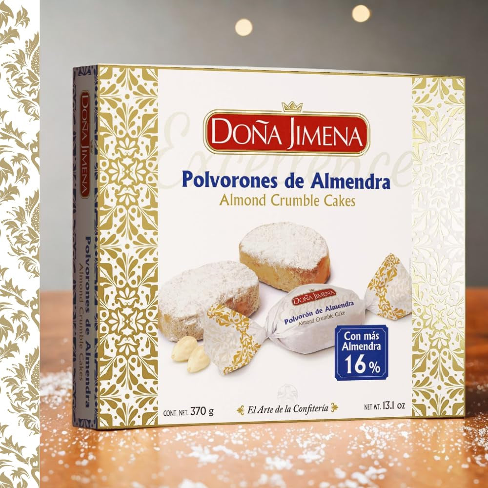 – Polvorones Excellence, Qualité supérieure, Bonbons typiques de Noël, Recette artisanale, 370 g
