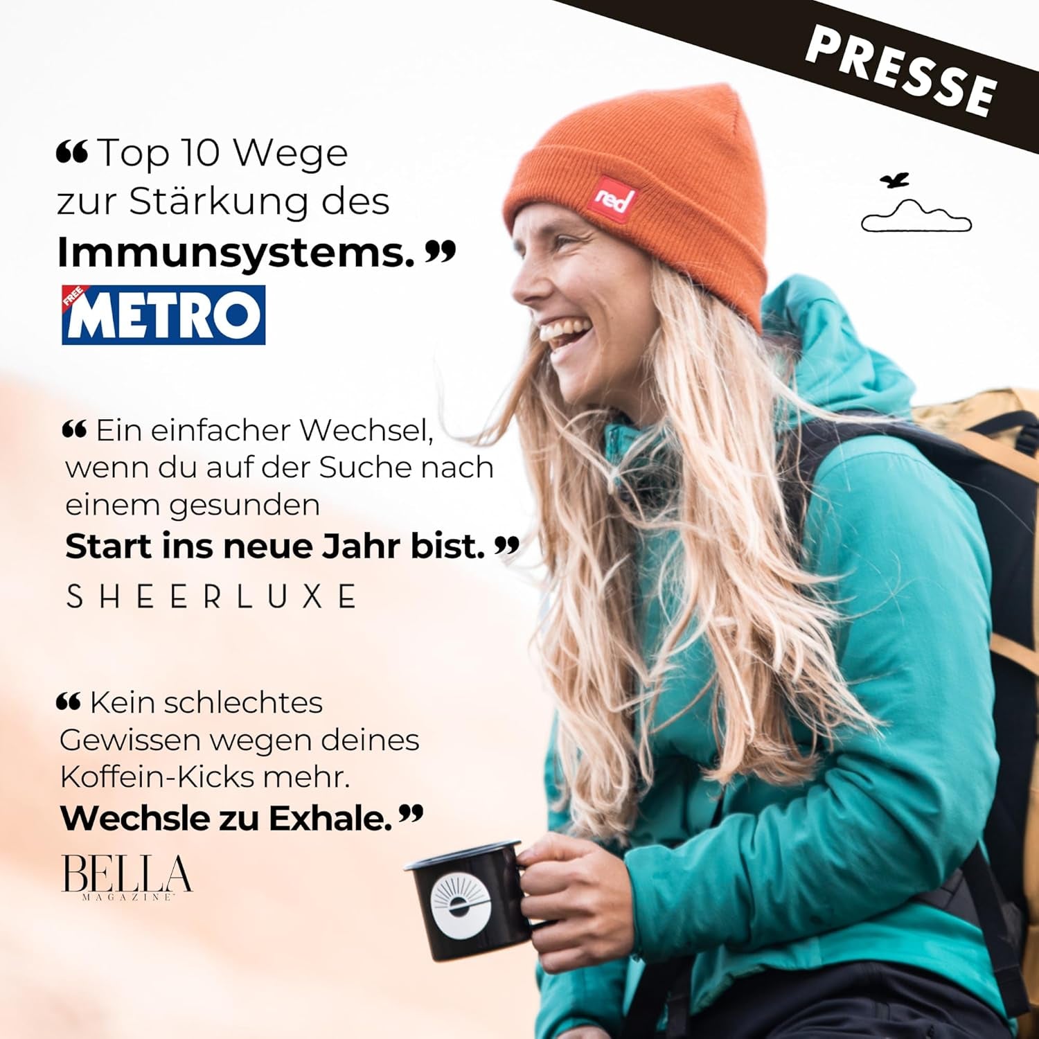 EXHALE Bio GANZE BOHNEN – Dunkel Gerösteter Kaffee – Emballage 450g – Sans mykotoxines et sain pour le café Bulletproof – Origine unique et 100% Arabica Bohnen