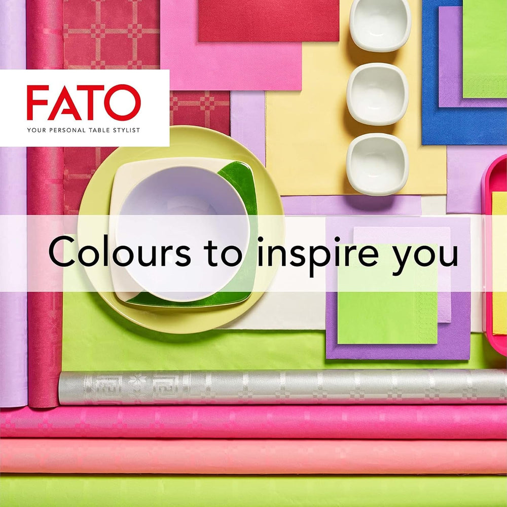 , Serviettes en papier jetables, Idéales pour les déjeuners et buffets décontractés, Paquet de 50 serviettes, Taille 33X33, 4 plis, 2 épaisseurs, Couleur vert pomme, Papier 100% pure cellulose, FSC