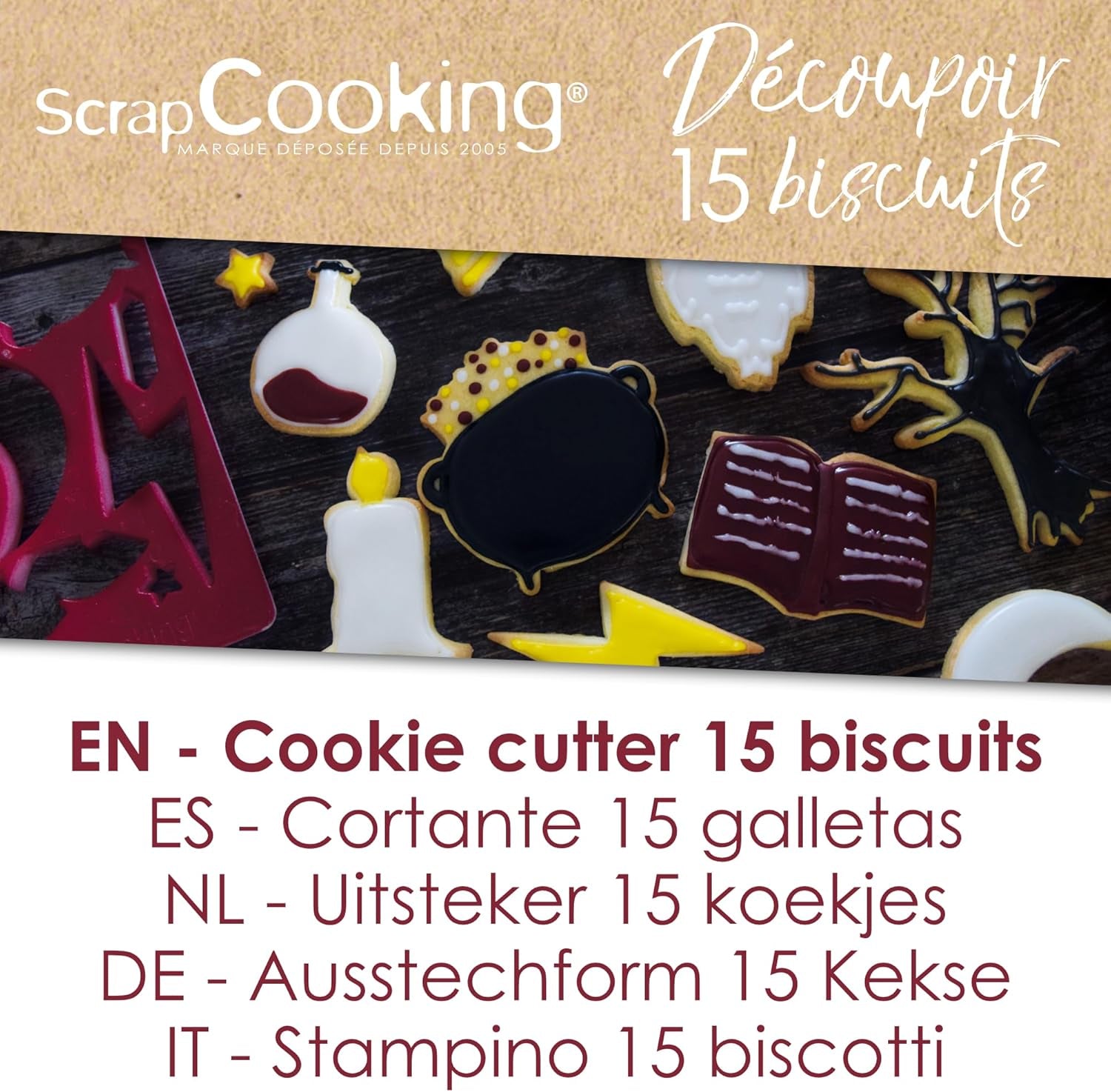 USTENSILES DE CUISINE - Emporte-pièce, Sorcier - Plaque à pâtisserie avec emporte-pièces, sablés, décors 2066