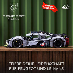LEGO 42156 Technic Peugeot 9X8 24H Le Mans Hybrid Hypercar Voiture de course légendaire Kit de modèle adulte Voiture de sport automobile à l'échelle 1:10 à collectionner pour les joueurs avancés Kits de construction Besuche den LEGO-Store