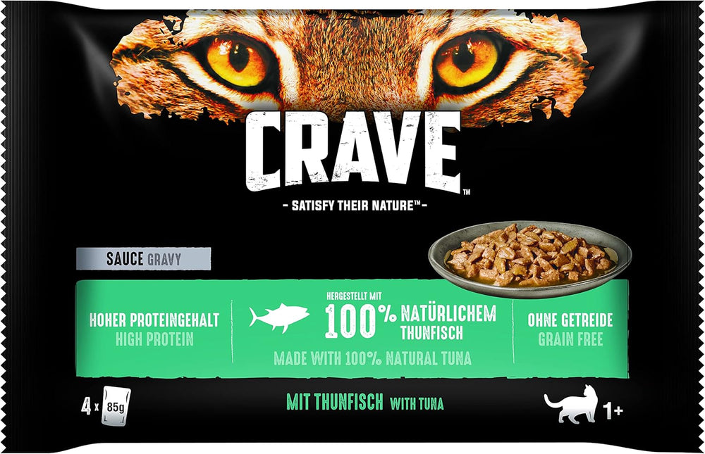 CRAVE Katze Portionsbeutel Sauce Multipack au Thon 13 x 4x85g