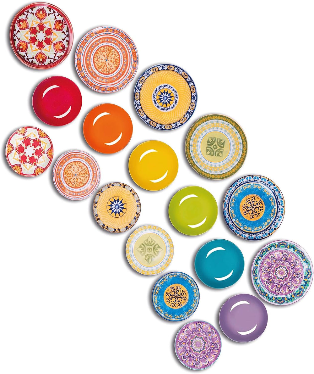 Excelsa ETNO Chic service de table, porcelaine, multicolore, 21 pièces