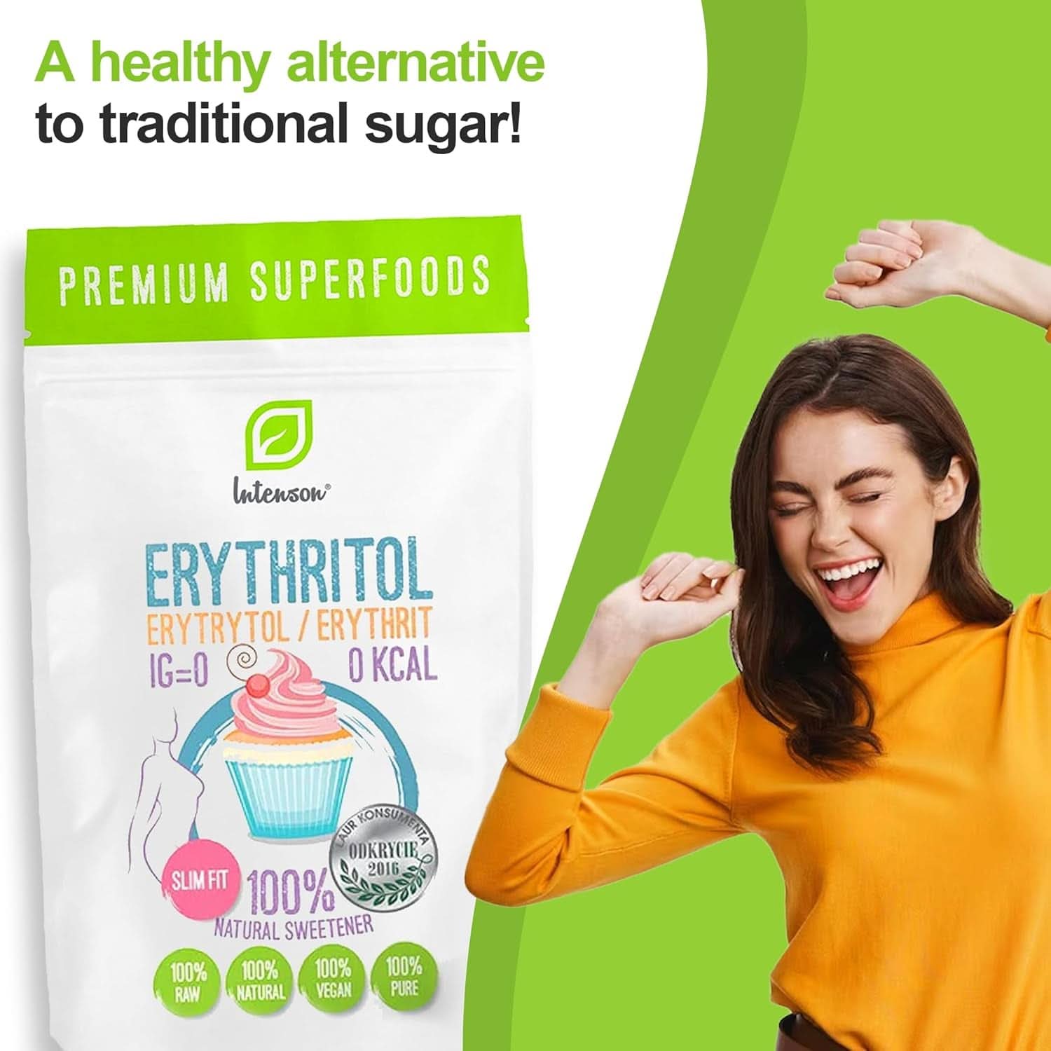 Érythritol - Alternative naturelle au sucre, 2 Kg Édulcorants Naty Shop