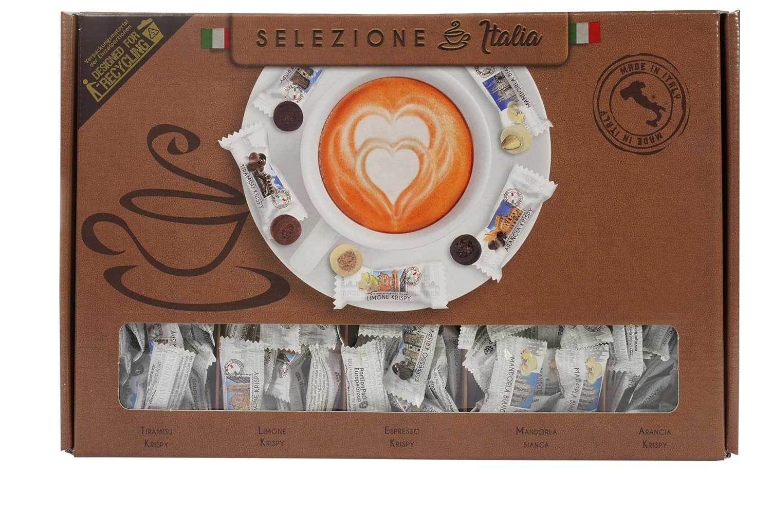 HELLMA Italian Selection - 200 buc. dulciuri italiene ambalate individual, ideal pentru hotel sau pensiune Bomboane de Ciocolata Naty Shop
