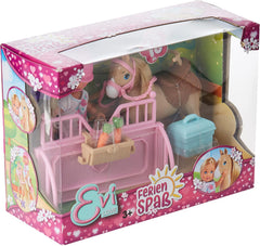 Simba 105733273 - Evi Love Ferienspaß Fahrrad, Puppe mit Fahrrad, Dog and Rucksack, Ankleidepuppe, 12cm, pour les enfants de 3 ans