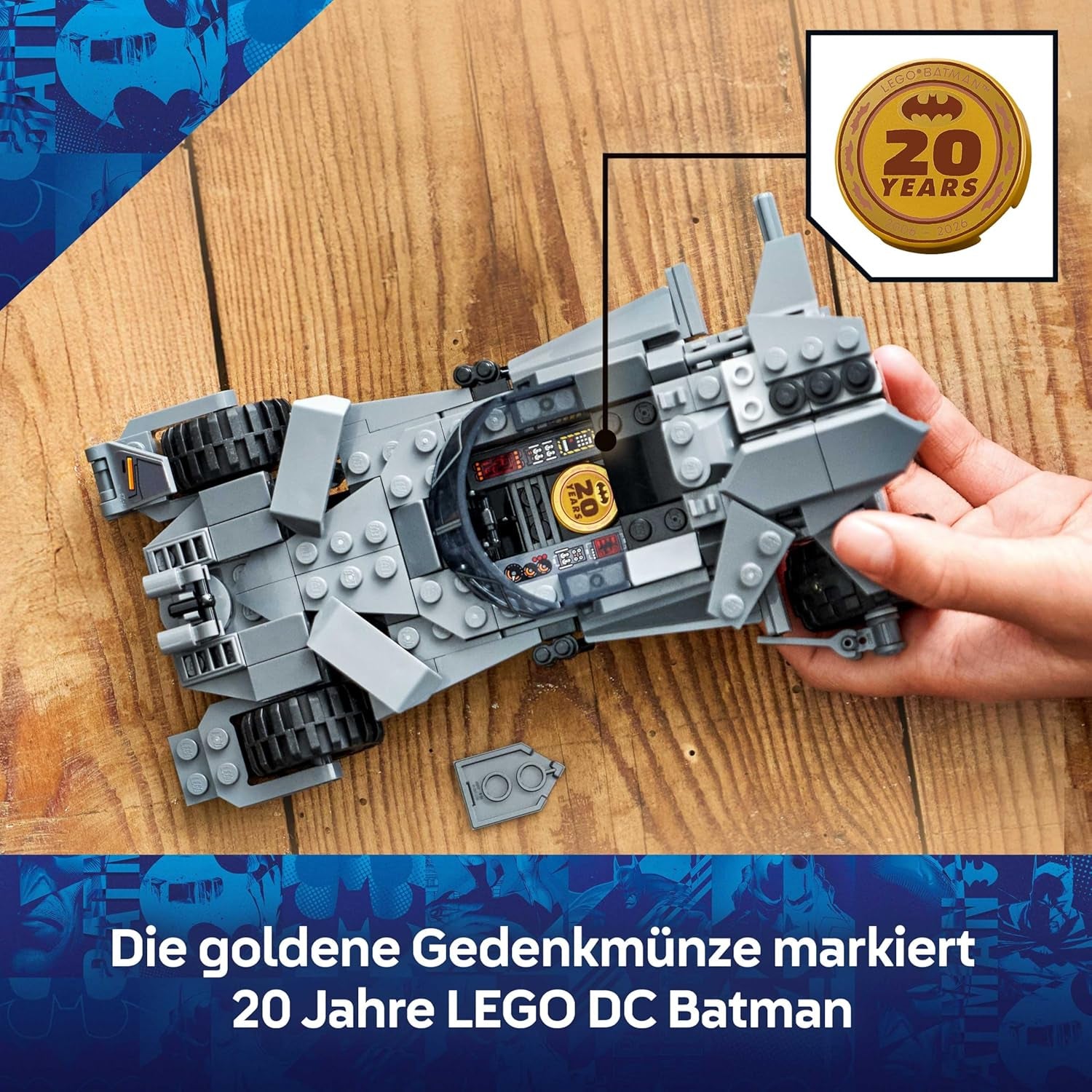 LEGO DC Batman Batman contre. Superman : Batmobile - Véhicule de jeu Superhelden - Jeux créatifs avec figurines pour enfants à partir de 9 ans - Jeu de bricolage pour jeux - Jeux pour jeunes et filles - 76331