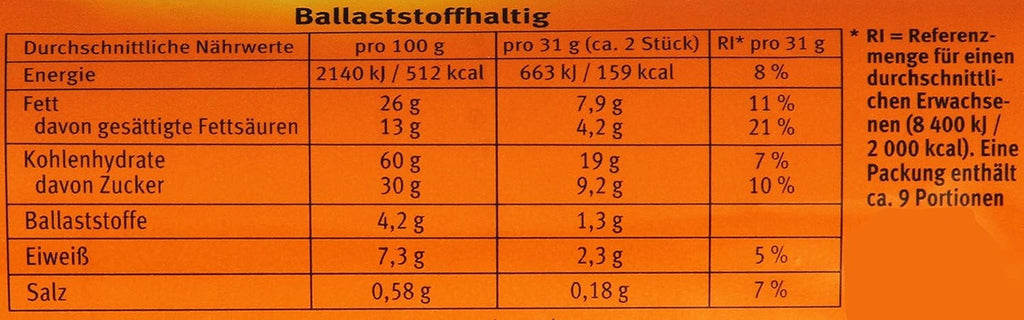 Brandt Hobbits Chocolate, pachet de 265 g - Biscuiți crocanți din cereale integrale cu fulgi de ovăz și ciocolată - Aluat crocant pentru întreaga familie - într-o ruladă practică de biscuiți