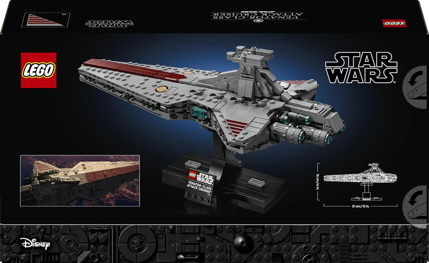 LEGO Star Wars 75441 Angriffskreuzer der Venator-Klasse - Modellbau-Set des republikanischen Kriegsschiffs für Erwachsene - Deko für Wohnzimmer & Regal - Geschenk für Fans von Die Rache der Sith