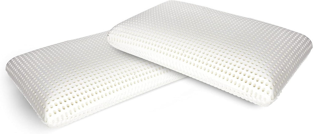 Talamo Italia Set de 2 perne pentru pat, 100% Made in Italy, pernă detașabilă "săpun" din spumă de memorie perforată, hipoalergenică și respirabilă, 70X40Xh16 Cm Perne standard Naty Shop Altezza 16 Fără capac Set Da 2