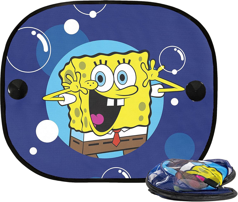 Bob Esponja Oreiller cervical Bob l'éponge pour enfants. Voyage super confortable, bleu Coussins de voyage Naty Shop Pare-soleil latéraux