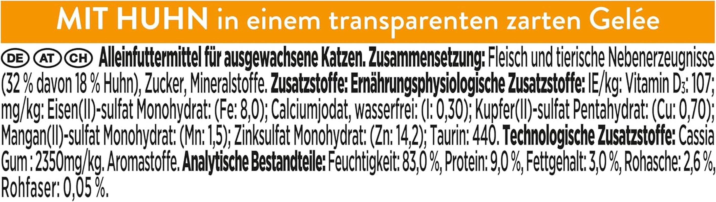 Révélations, Katzenfutter nass in Gelée, mit Huhn, 24er Pack (24 x 57g)