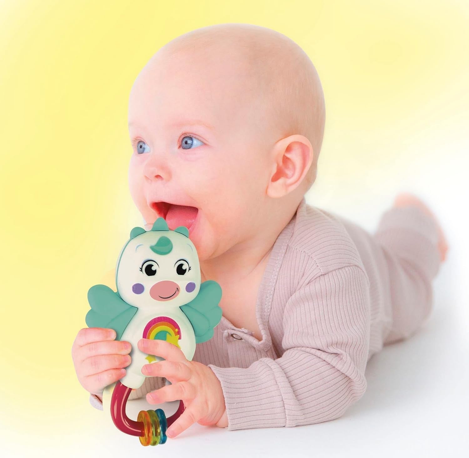 Clementoni 17778 - Little Unicorn Rattle - Sonaglio Neonato Con Massaggiagengive, Giocattolo Bambini 3 Mesi, Rafforza Le Capacità Motorie E Sensoriali - Made in Italy Jucarii Bebe Naty Shop