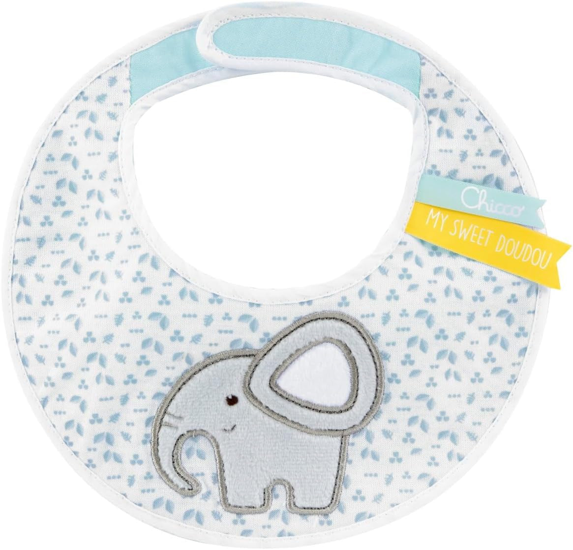 Chicco meal gift set Dou Dou, set format din bavetă, jucărie pentru scaun înalt cu ventuză în formă de pui drăguț, cu două zornăitoare colorate, ușor de prins de la 6 luni Jucarii Bebe Naty Shop
