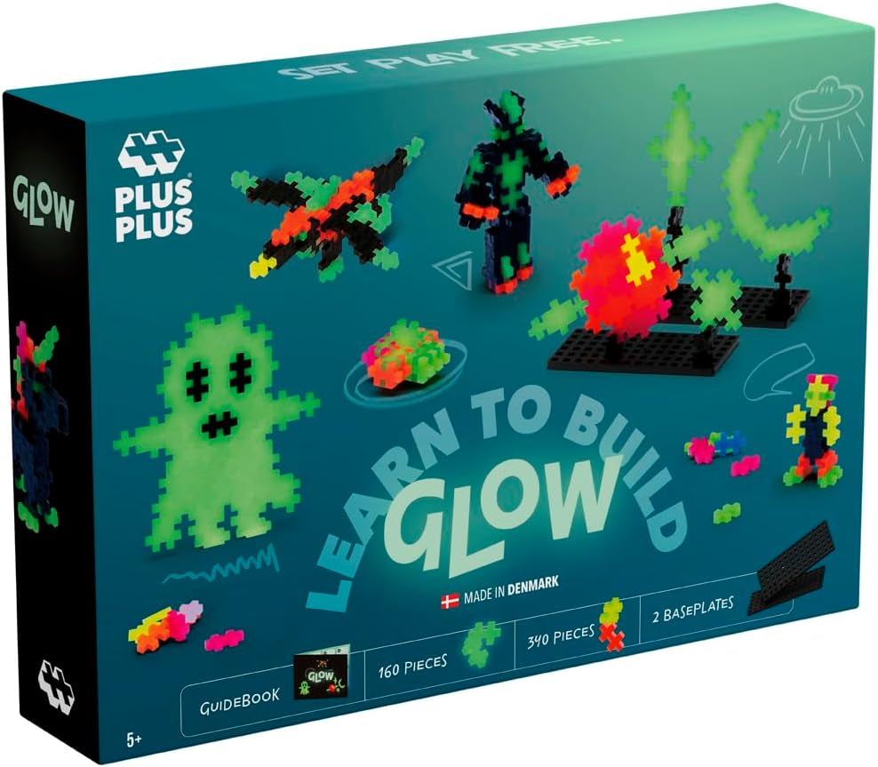 Plus-Plus 500 Kreativ Bausteine ​​​​Nachtleuchtend, Glow
