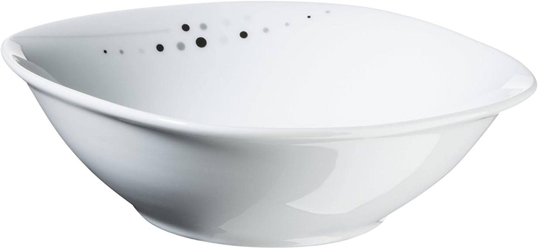 Mäser Fadilla Series Service de table combiné 42 pièces en porcelaine pour 6 personnes Blanc Noir Gris