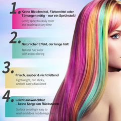 Coloration pour cheveux - Spray de couleur de cheveux vert temporaire de 30 ml, spray de coloration de cheveux temporaire naturel, teinture pour cheveux lavable pour fête cosplay Halloween (vert) Naty Shop Hair Dye