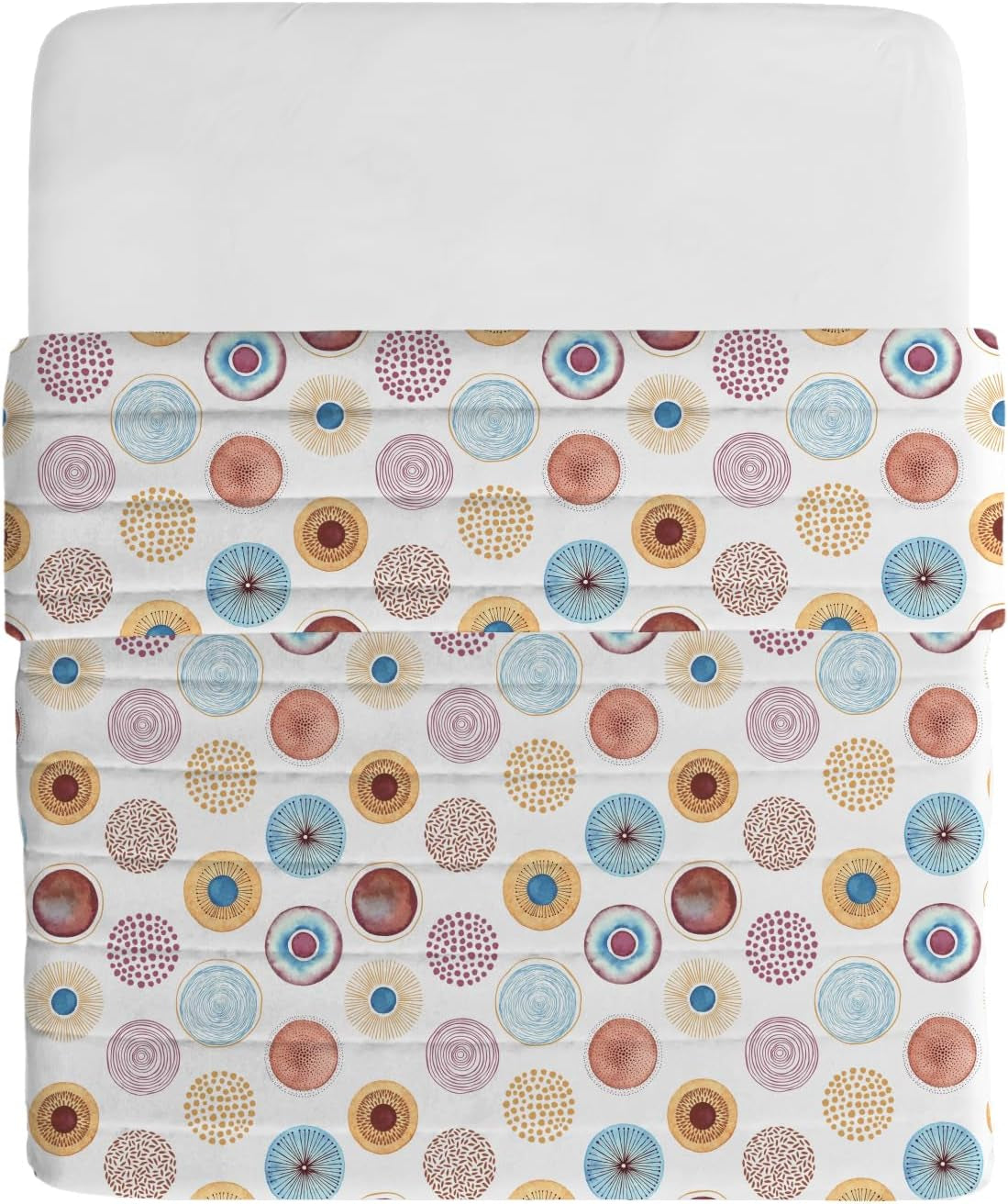 Linge de lit italien couette d'été basique, microfibre imprimée, 250X240Cm, cercle Quilts et couettes Naty Shop