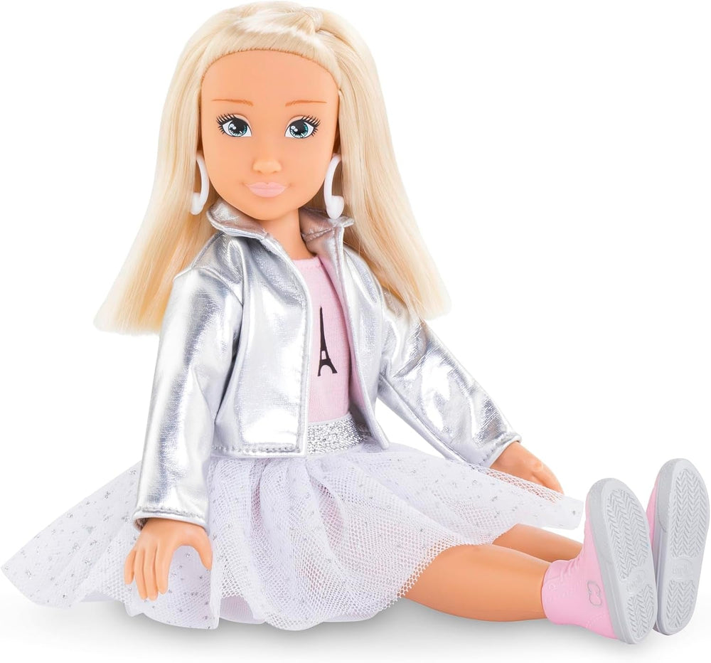 Corolle Girls Valentine Paris Fashion, Ankleidepuppe im Pariser Fashion Week Look und 4 Teile, Vanilleduft, 28cm, ab 4 Jahre